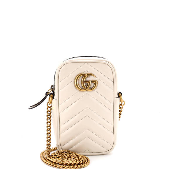 Gucci Handbags - Gucci Mini GG Marmont Vertical Phone Crossbody Bag Matelasse Leather